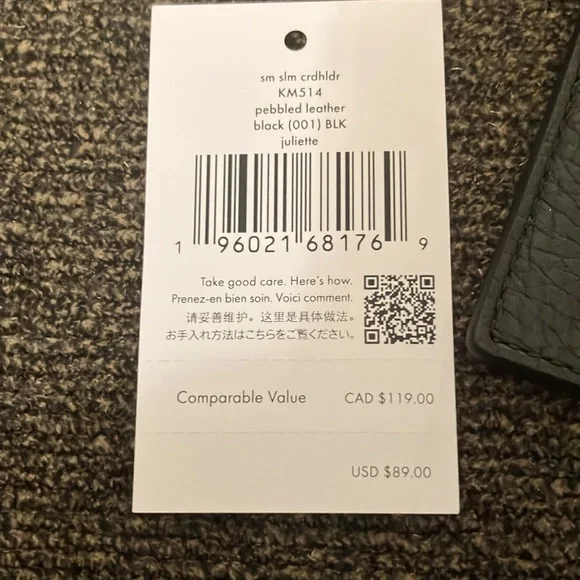 Brand new w/ tags Kate Spade pebbled leather credit card holder - Picture 2 of 5